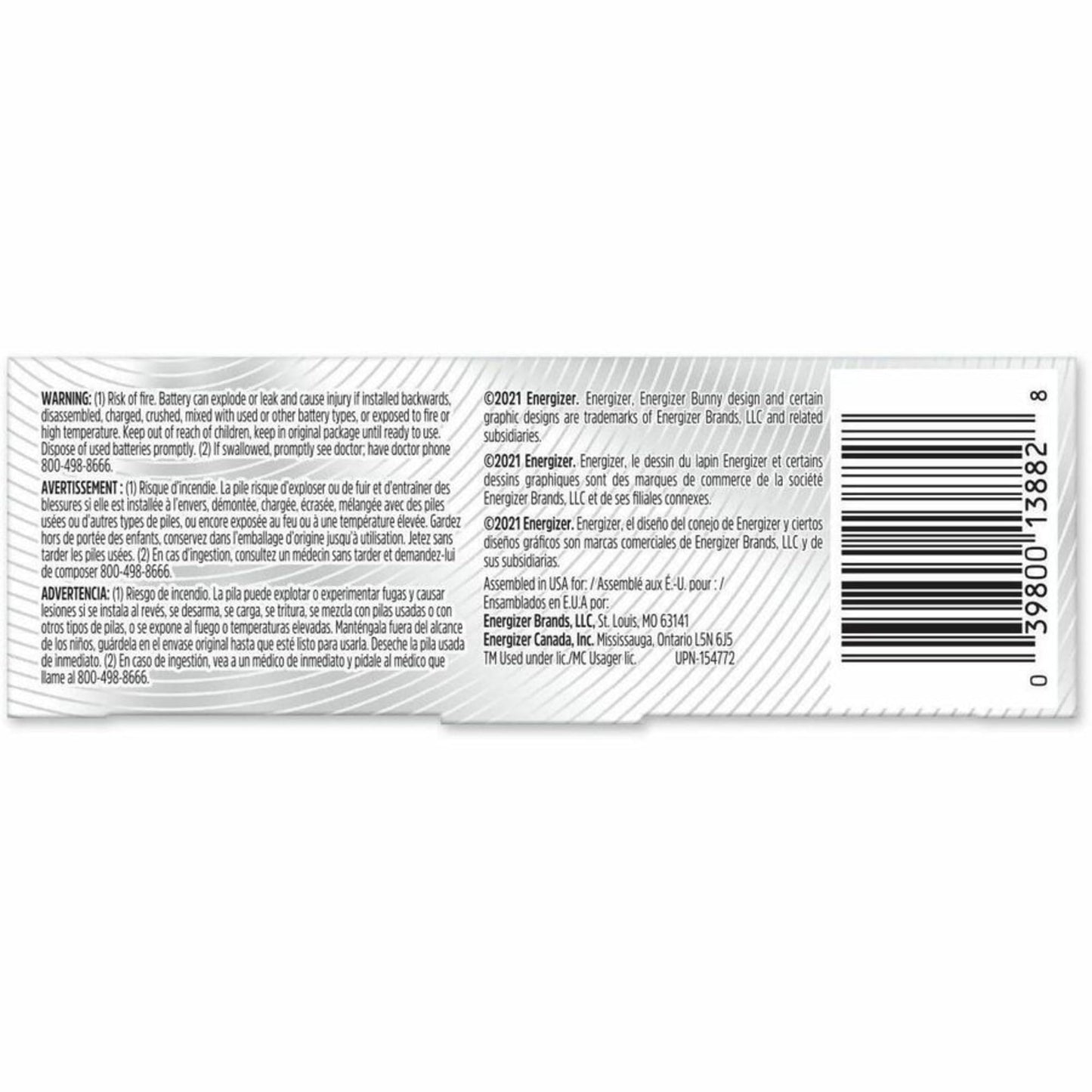 Energizer® Industrial Lithium Batteries, 123, Pack of 12 Batteries, ELN123-12