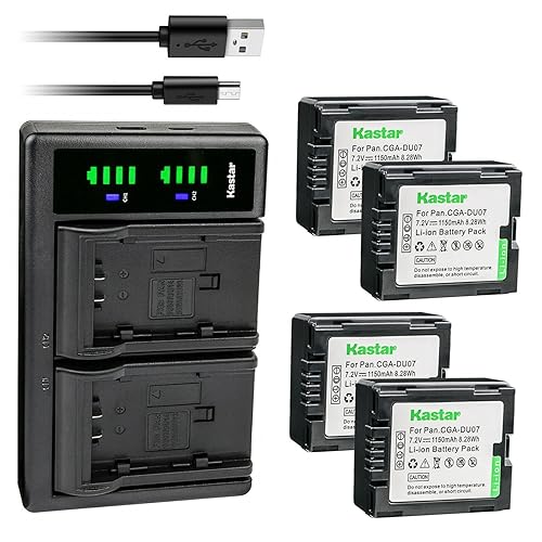 Kastar 4-Pack Battery and LTD2 USB Charger Compatible with Hitachi DZ-BX35, DZ-BX35A, DZ-BX35E, DZ-BX37E, DZ-M5000V5, DZ-M7000V5, DZ-M8000V6, DZ-GX20