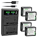 Kastar 4-Pack Battery and LTD2 USB Charger Compatible with Hitachi DZ-BP7, DZ-BP7S, DZ-BP14, BP14R, DZ-BP14S, DZ-BP21S, DZ-BP21SJ Battery, Hitachi