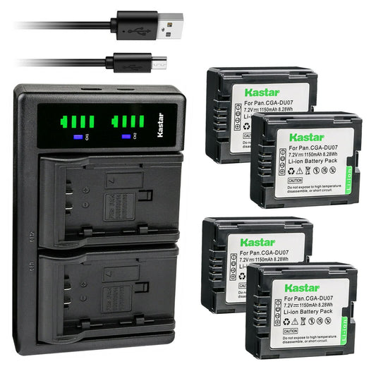 Kastar 4-Pack Battery and LTD2 USB Charger Compatible with Hitachi DZ-BP7, DZ-BP7S, DZ-BP14, BP14R, DZ-BP14S, DZ-BP21S, DZ-BP21SJ Battery, Hitachi