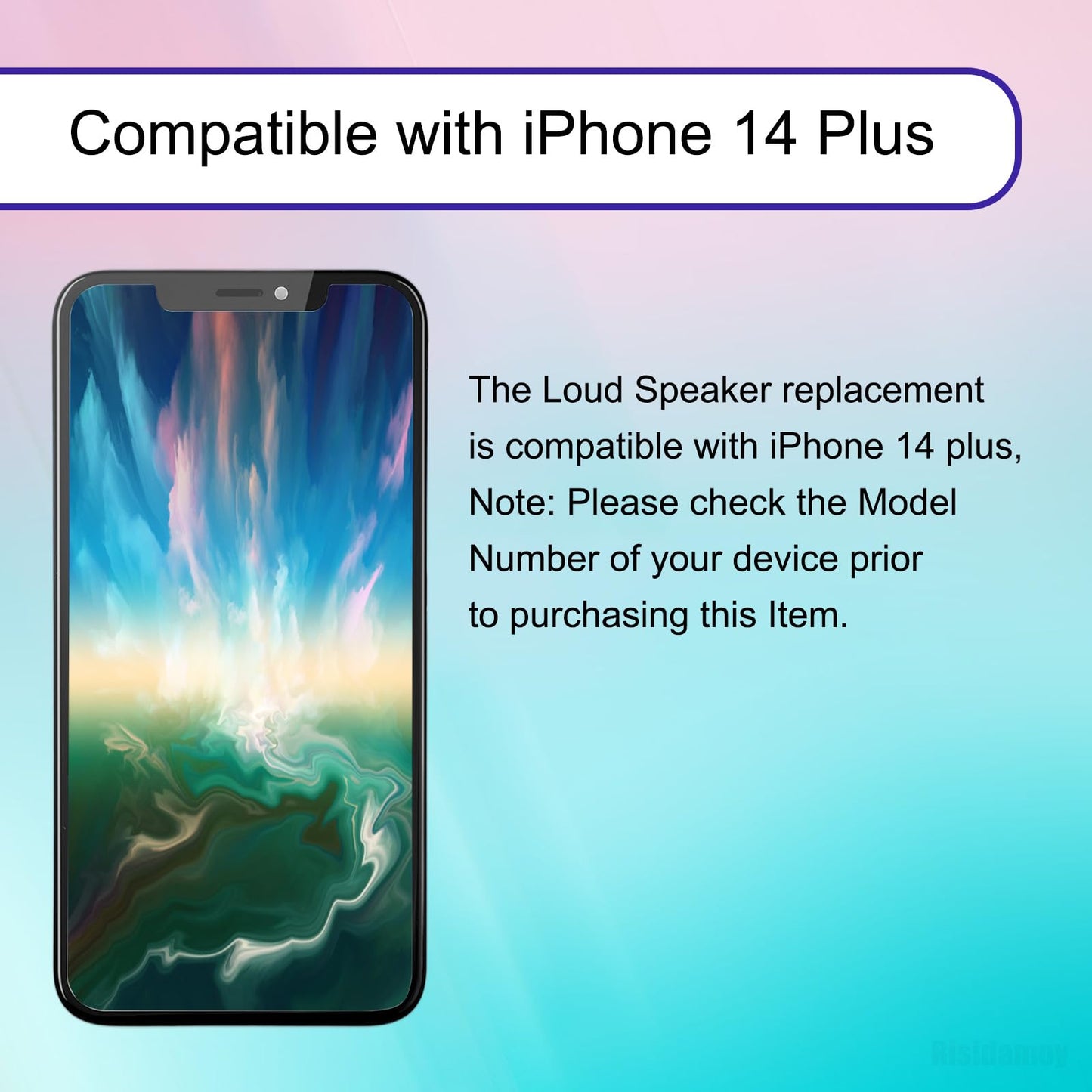 Risidamoy for iPhone 14 Plus Loud Speaker Buzzer Ringer Connector Flex Cable Module Replacement for iPhone 14Plus Fix Loudspeaker Sound Repair Audio