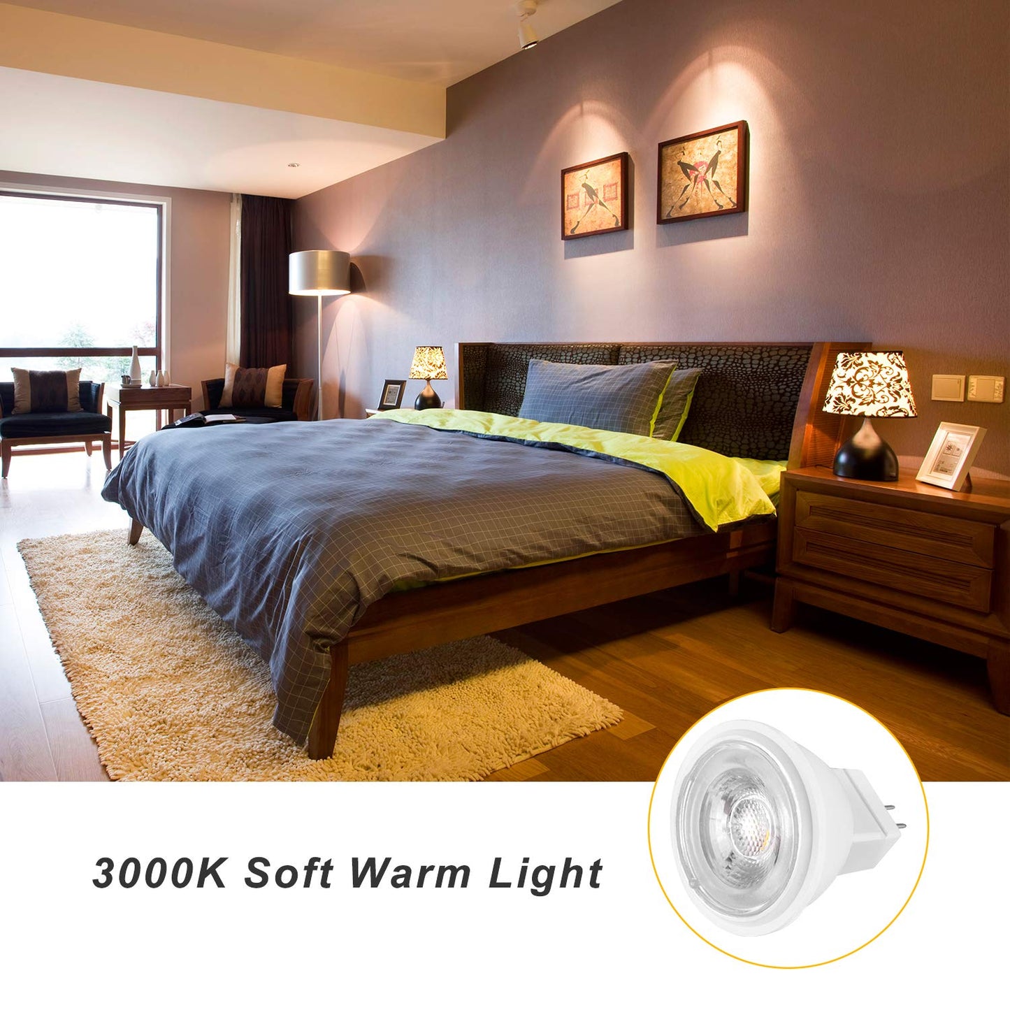 YUIIP 5W MR11 GU4 LED Light Bulbs 12V 20W 35W 40W Halogen Bulb Replacement Soft Warm White 3000K Recessed Spotlight Lamp for Landscape Track Lighting