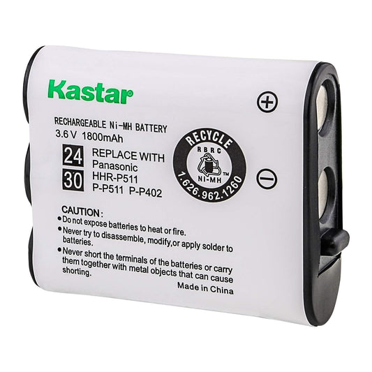 Kastar Battery Replacement for Panasonic N4HKGMA00001 Cordless Phone Battery and Panasonic P-P511, HHR-P511, Type 24 Rechargeable Battery