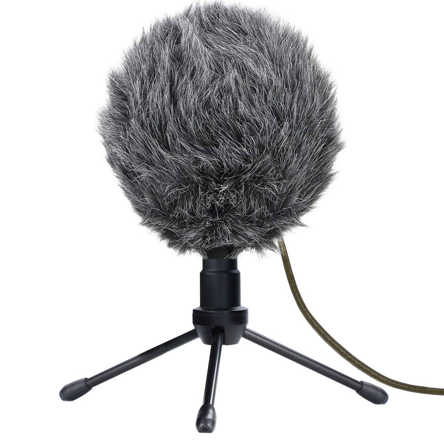 SUNMON Deadcat Mic Windshield Fur Filter for Blue Snowball iCE Condenser Microphone - Outdoor Mic Windscreen Wind Muff (Grey)