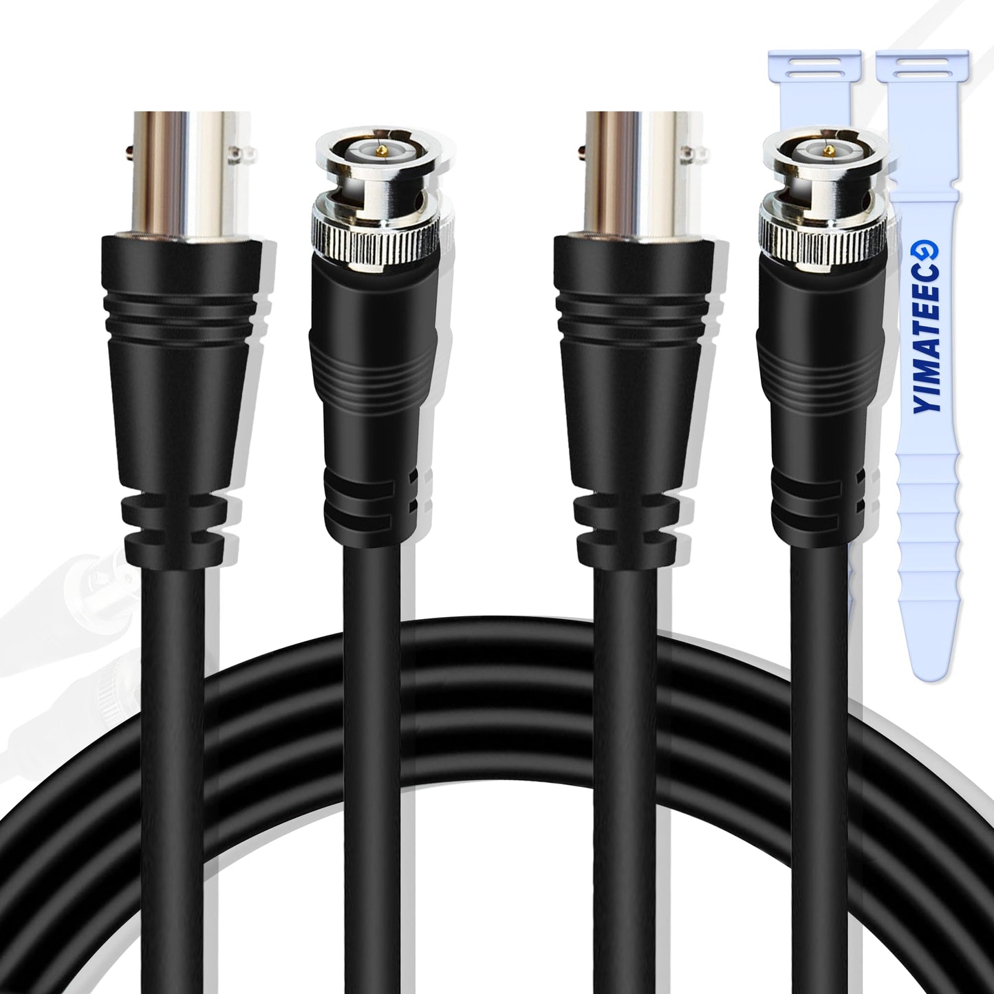YIMATEECO BNC Extension Cable BNC Male to Female Connector Coaxial Cable CCTV Security Camera Cables RG59 75Ohm 23AWG Pure Copper Conductors Radio
