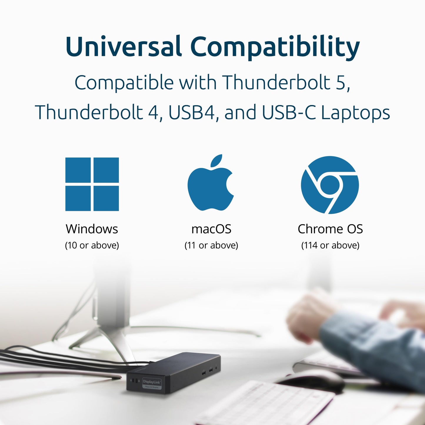 Kensington SD4760P 11-in-1 USB-C Docking Station Triple Monitor DisplayLink Docking Station, 3xHDMI, 100W Charging for Laptop, 6xUSB A, Ethernet