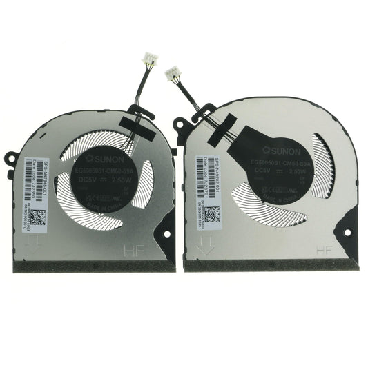 N49282-001 N49281-001 CPU+GPU Cooling Fan Replacement for HP Envy X360 15Z-FH 15-FH 15-FH0013DX 15-FE0013DX 2-in-1 DC280015SS0 N47948-001 DC280015TS0