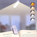 Glocusent 20 LED Reading Lights for Books in Bed, Eye Caring Reading Light, 5 Colors & 5 Brightness 3-100LM Dimmable, 1200mAh Rechargeable Book Light
