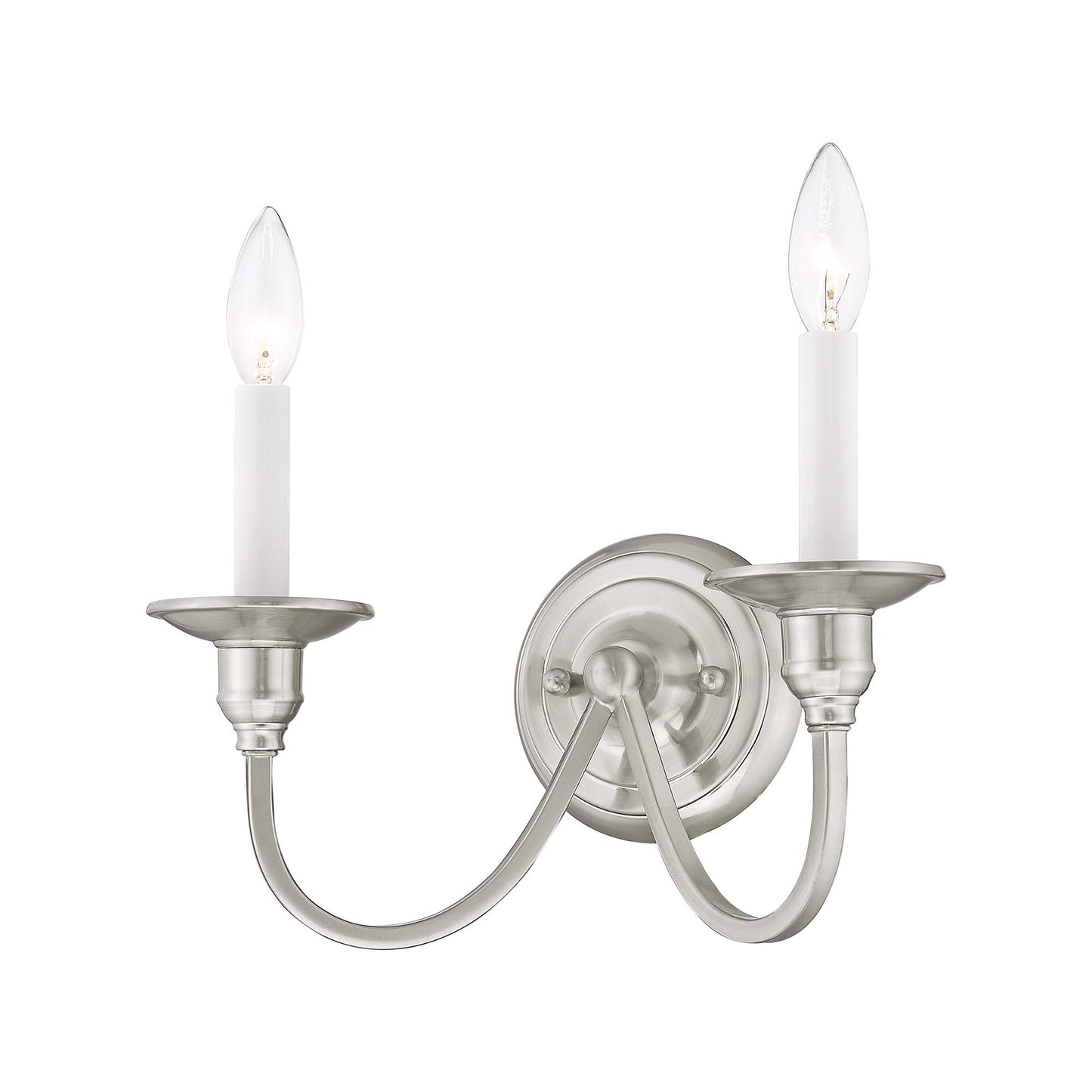 Livex Lighting 5142-35 Cranford 2-Light Wall Sconce, Polished Nickel