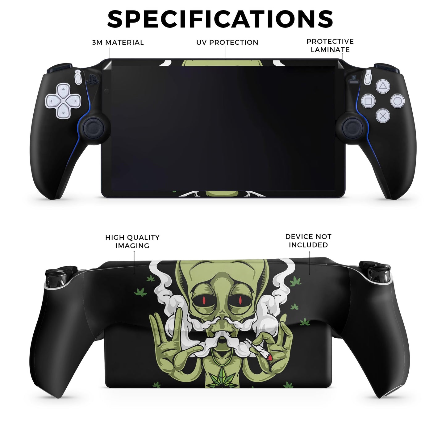 Gaming Skin Compatible with PS5 Portal Remote Player - Come in Peace - Premium 3M Vinyl Protective Wrap Decal Cover - Easy to Apply | Crafted in The