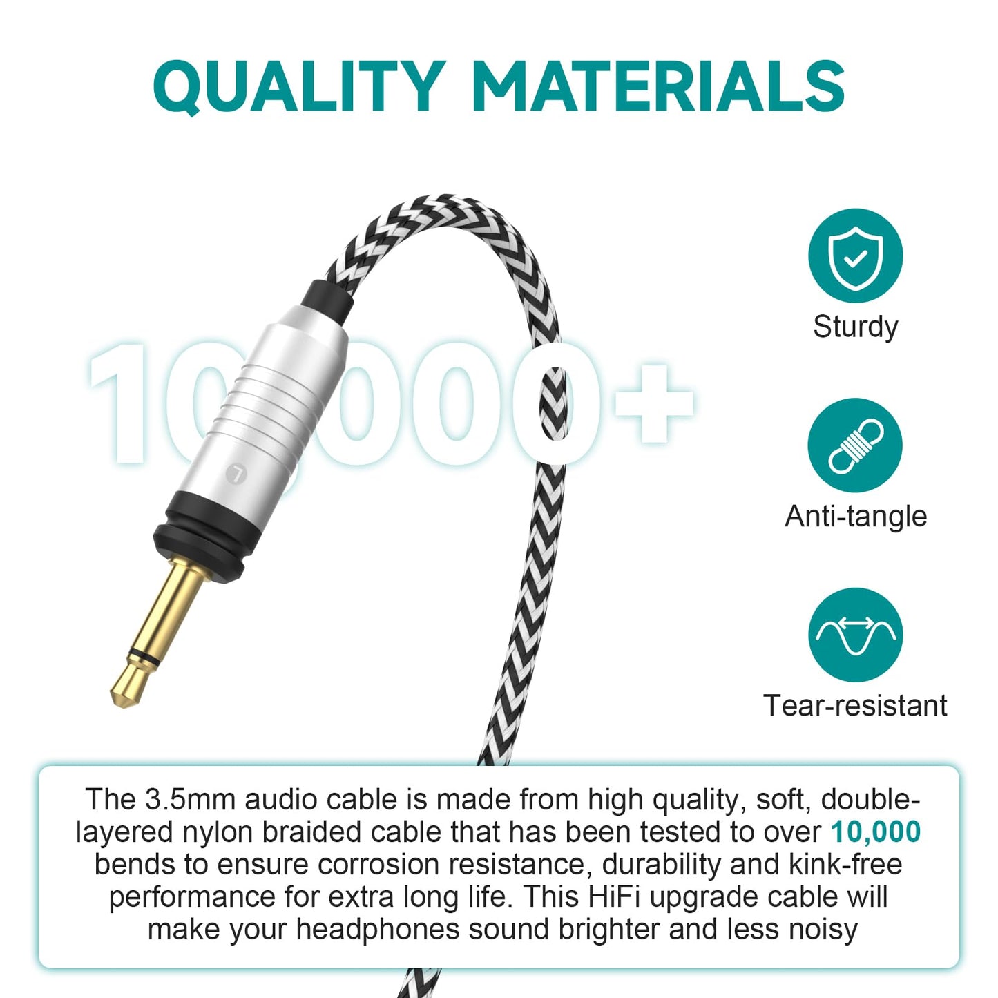 Focal Replacement Cable Compatible with Focal Elear, Elegia, Elex, Clear, Clear MG, Celestee, Stellia, Radiance Headphones, Replacement Audio Cable…