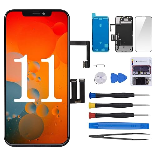 CYKJGS for iPhone 11 Screen Replacement 6.1" with Ear Speaker and Proximity Sensor 3D Touch LCD Display Digitizer Full Assembly with Front Earpiece