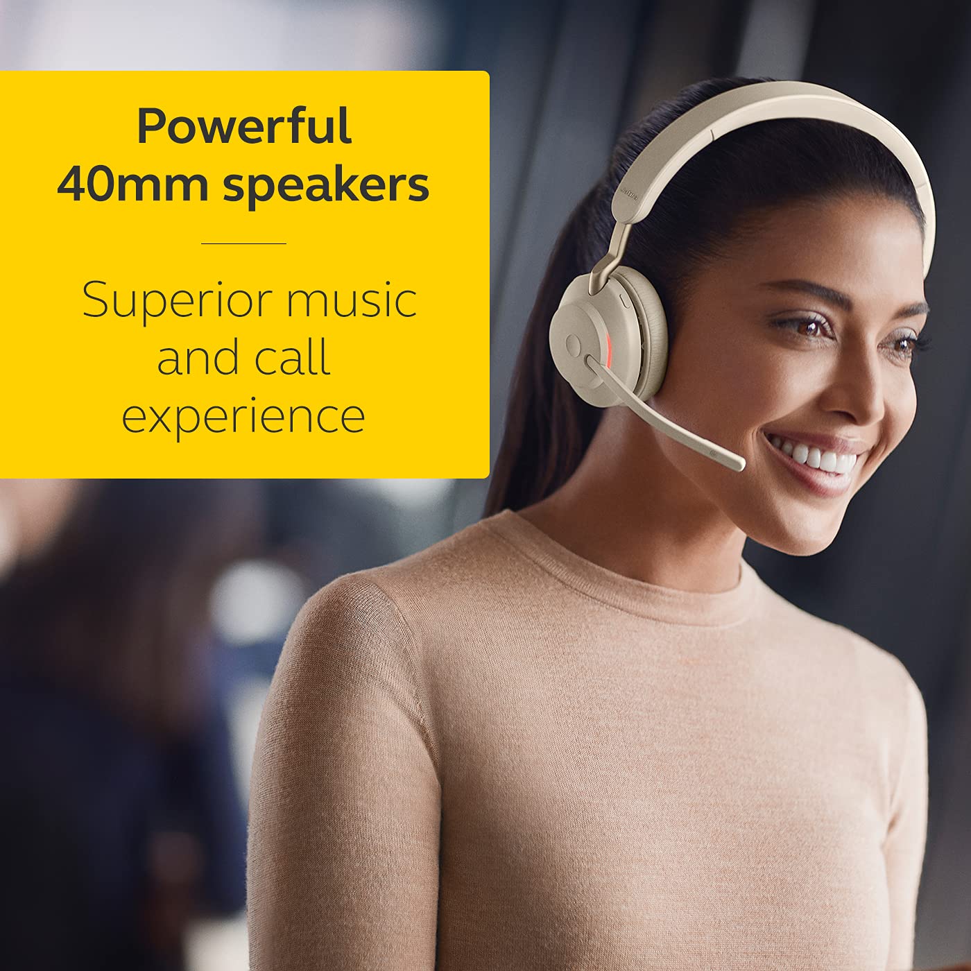 Jabra Evolve2 65 USB-C UC Mono - Beige Wireless Headset/Music Headphones