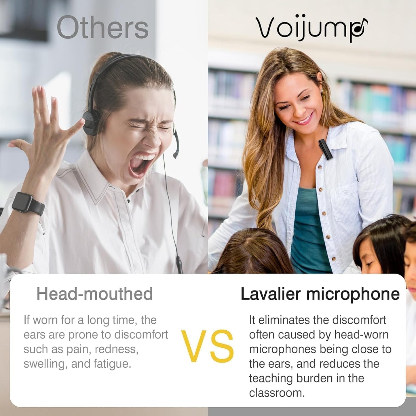 Wireless Voice Amplifier with Wireless Lavalier Microphone, PA System, Portable Speaker and Cordless Omnidirectional Microphone for Teachers