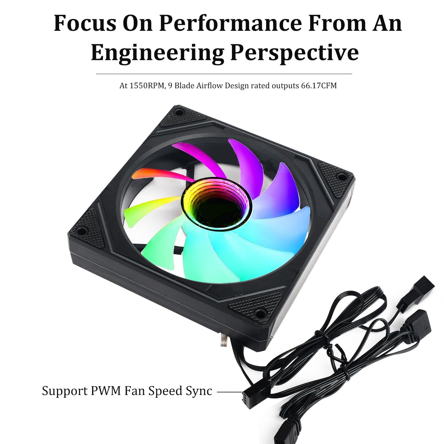 3PACK 120mm Case Fan, 5V ARGB Motherboard Computer Case Fans Quiet High Airflow Adjustable Light Effect Computer Cooling Fan, 3 Pack