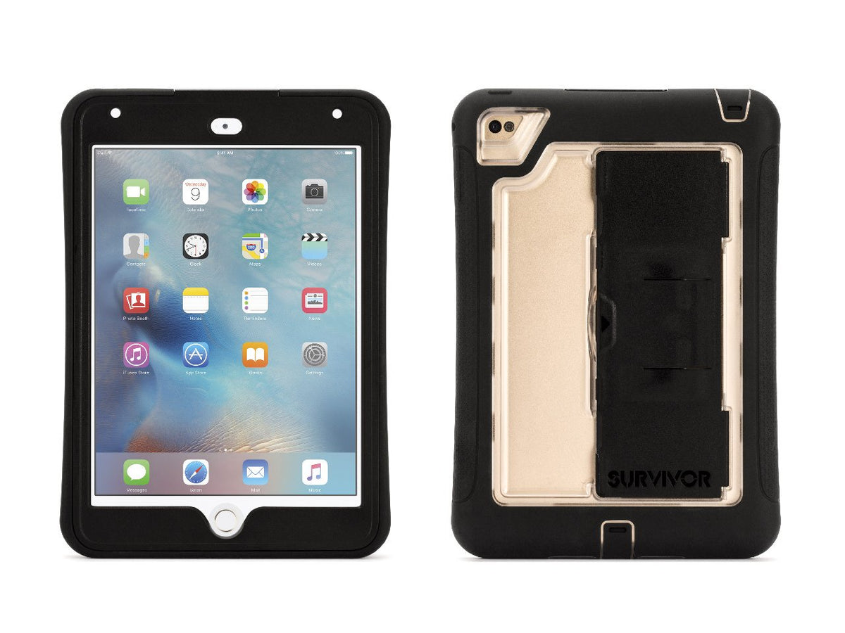 Survivor Slim Case Compatible with iPad Mini 4 (Black & Clear)