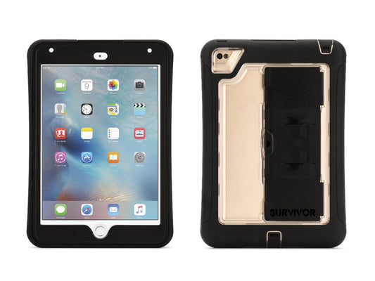 Survivor Slim Case Compatible with iPad Mini 4 (Black & Clear)