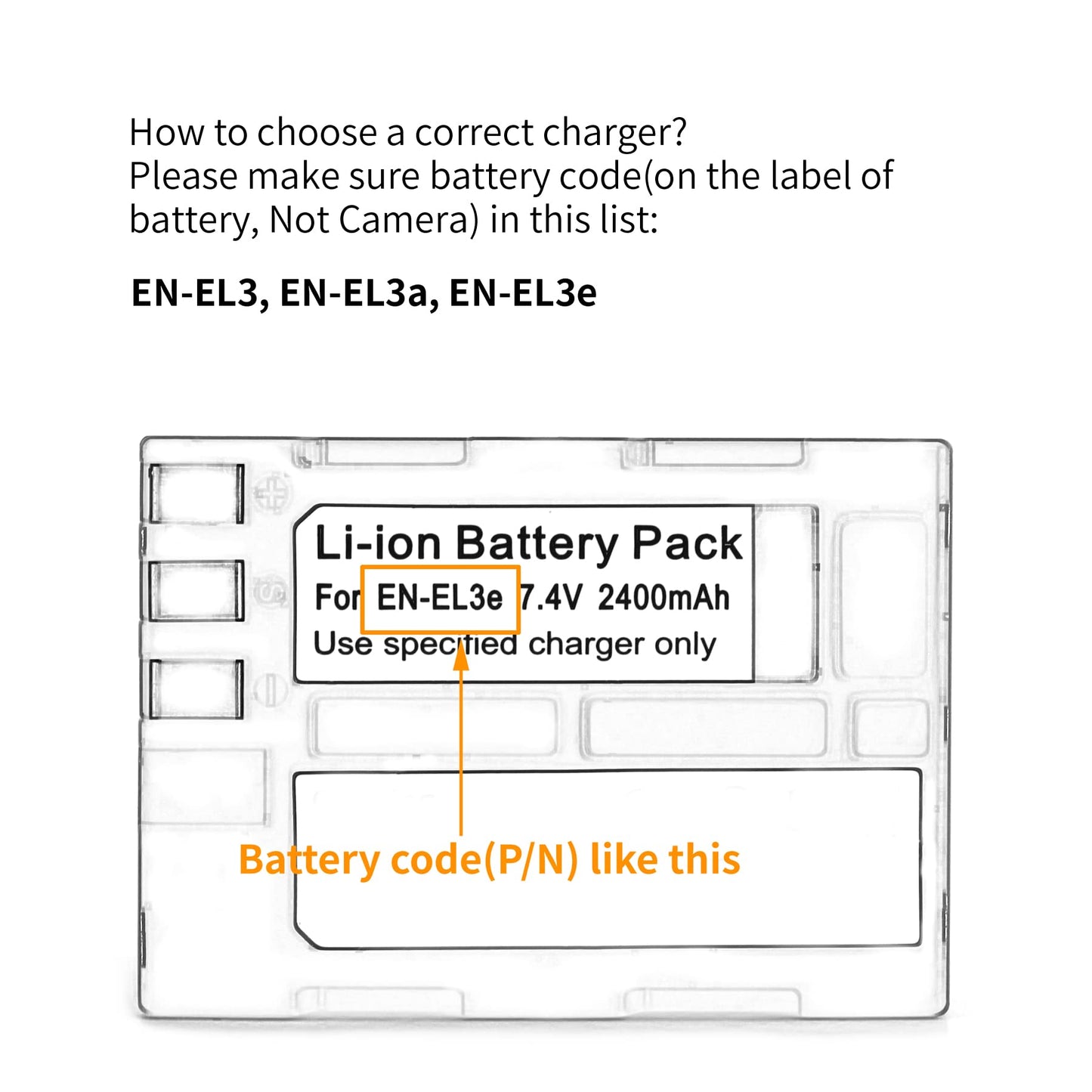 Norifon EN-EL3 USB Charger for Nikon D100, D100 SLR, D200, D300, D300s, D50, D70, D70s, D80, D90, DSLR D700 Camera and More