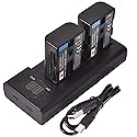 DSTE 2pcs NP-FM50 + Dual LCD Battery Charger Compatible with Sony HDR-HC1 CCD-FRV138 DCR-TRV280 DCR-PC DCR-TRV GV HVL Series Camera and NP-FM30
