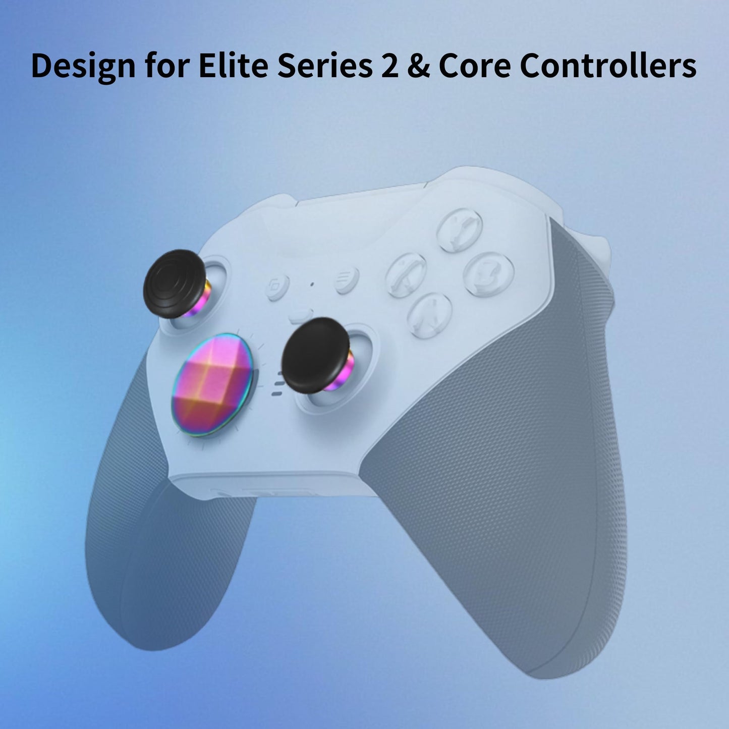 Elite Series 2 Gaming Controller Accessories Kit with Thumbsticks, D-Pads, Paddles, Trigger Buttons for Elite Series 2 Core (Rainbow)