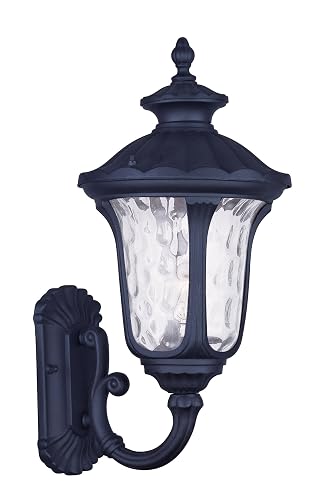 Livex Lighting 7852-14 Oxford 1-Light Outdoor Wall Lantern, 18" x 9.5" x 18", Black