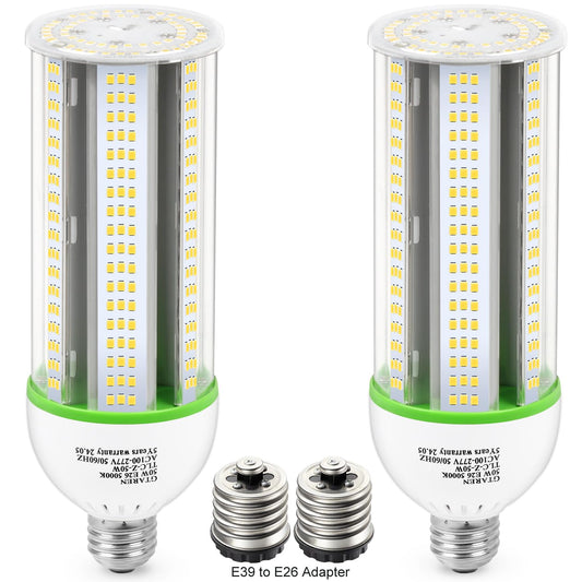 GTAREN 50W LED Corn Cob Light Bulb, 500W Equivalent, 5000K Daylight, E26/E39 Base, 7000 Lumens - Replace 175W MH/CFL, for Garage, Warehouse, Workshop