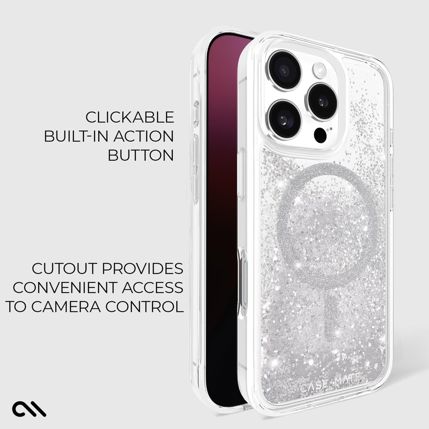 Case-Mate iPhone 16 Pro Case - Silver Waterfall