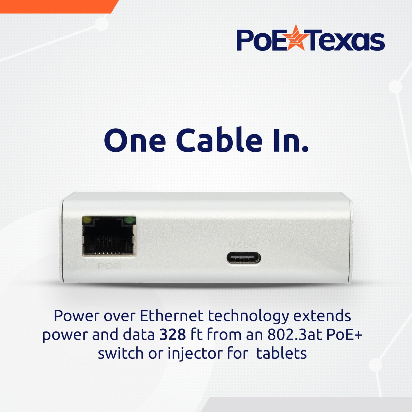 PoE+ to USBC Power Delivery Compatible with Tablet Computers Like iPad Pro Gen 3, Microsoft Surface Go, Google Pixel, and More (USB-C Power Compatible