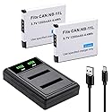 ANCBD 2-Pack NB-11L NB-11LH Battery with Dual Charger for Canon PowerShot Elph 360 Elph 350 Elph 340 Elph 190 Elph 180 Elph 160 Elph 150 Elph 140 Elph