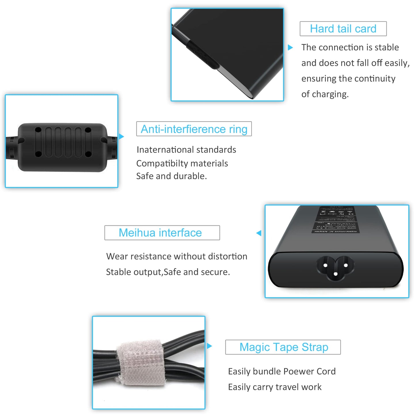 VillaCool 130W 19.5V 4.5mm tip Power Supply AC Laptop Charger Compatible with Dell Precision 3520 5540 M5520 5530 7530,XPS 15 9560 7590 AC Charger