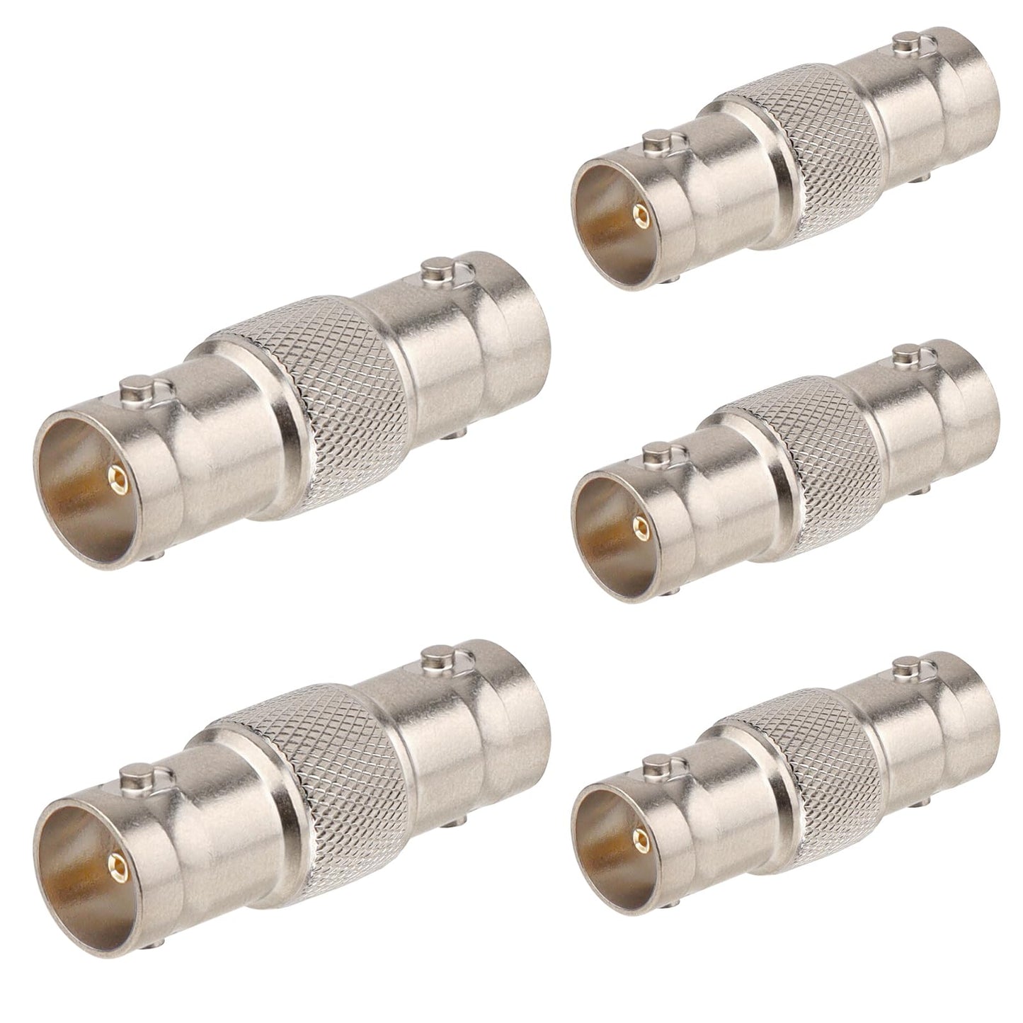 MOOKEERF 5PCS SDI Connector BNC Adapter 75 Ohm BNC Female to Female Barrel Connector for HD-SDI/3G-SDI/4K/8K SDI Video Camera Cable