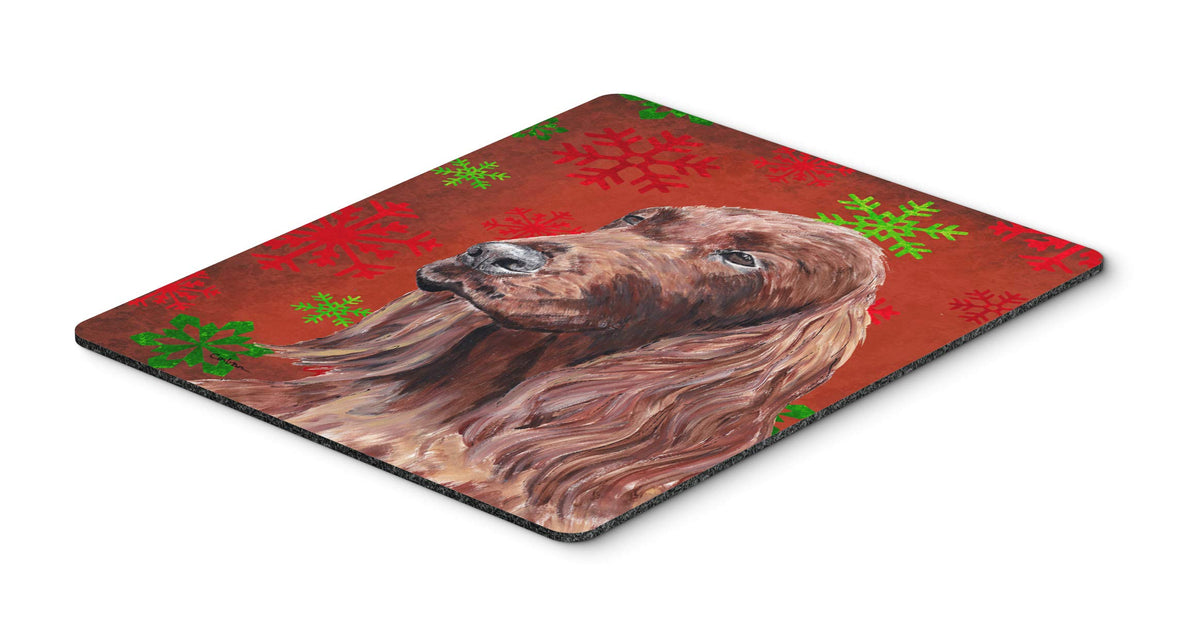 Caroline's Treasures SC9580MP Irish Setter Red Snowflake Christmas Mouse Pad, Hot Pad or Trivet, Large, Multicolor