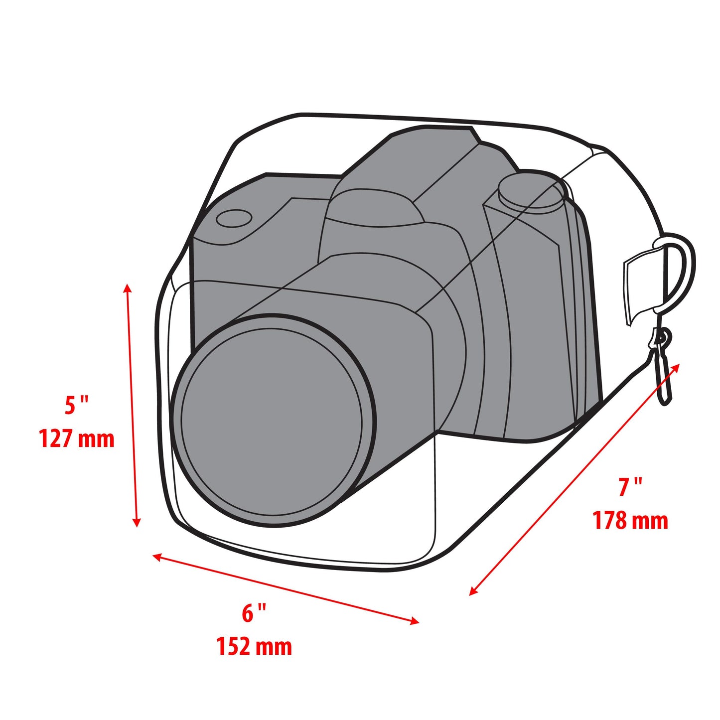USA Gear DSLR Camera Case for Men and Women with Top Loading Accessibility, Adjustable Shoulder, Small Camera Sling Bag, Travel Padded Handle - Camera