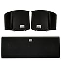 Acoustic Audio AA321B and AA40CB Indoor Speakers Home Theater 3 Speaker Set