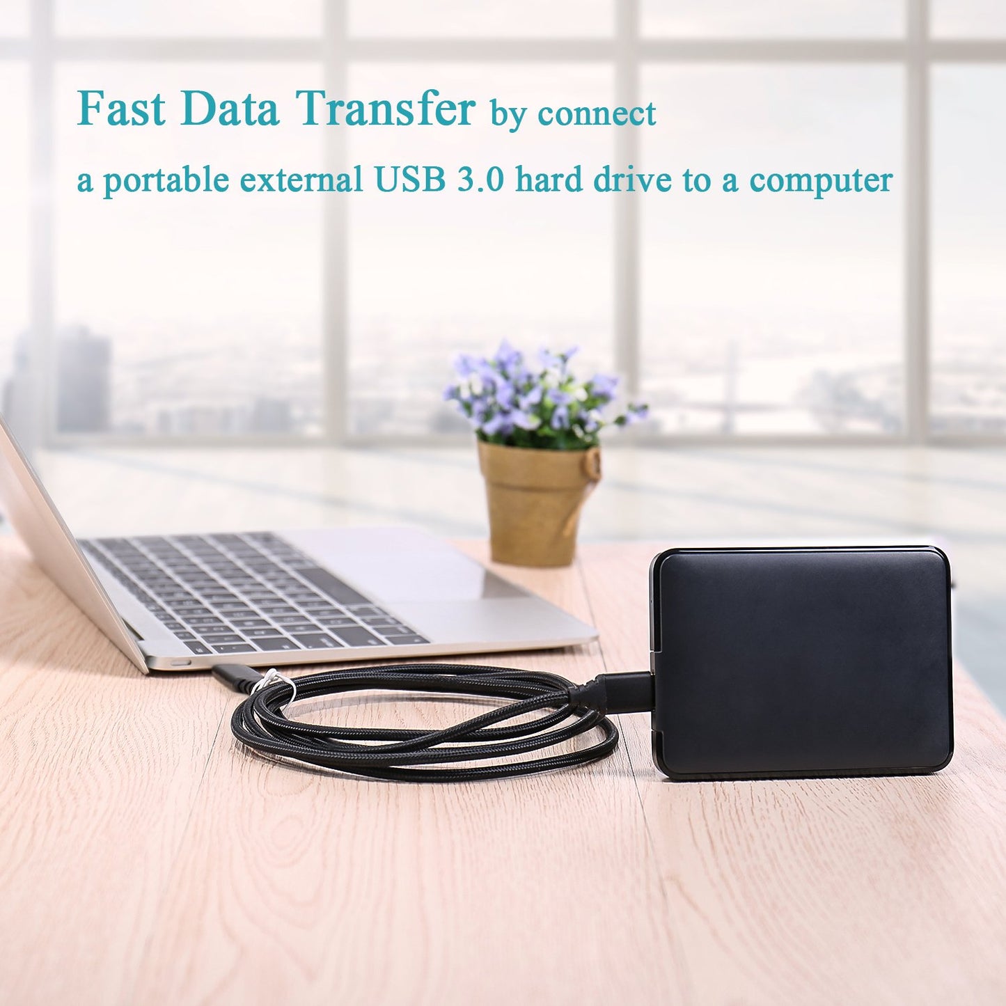 Besgoods USB 3.0 Micro Cable, 3-Pack 6ft Super Speed USB 3.0 Cable A Male to Micro B Charger Cable Compatible for Samsung Galaxy S5, Note 3, External