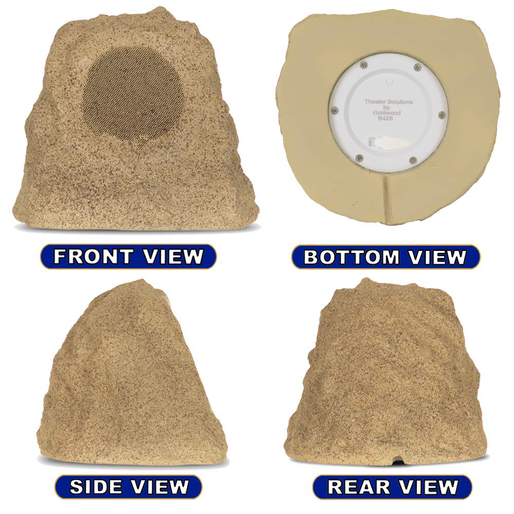 B42S Fully Wireless 240 Watt Rechargeable Battery Bluetooth Rock 4 Speaker Set Sandstone