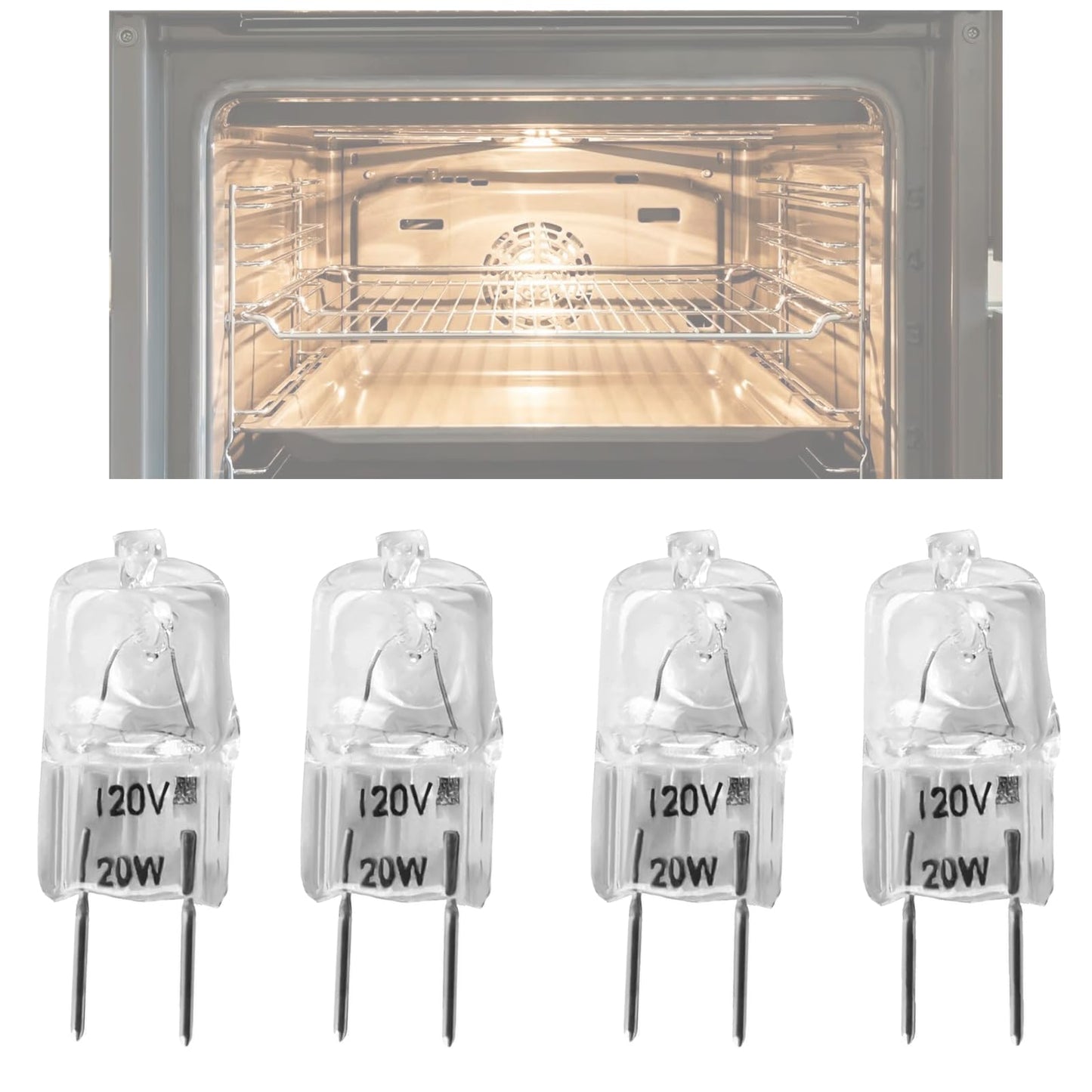 Ketofa WB36X10213 G8 Microwave Light Bulbs for GE, WB25X10019, 4 Pack