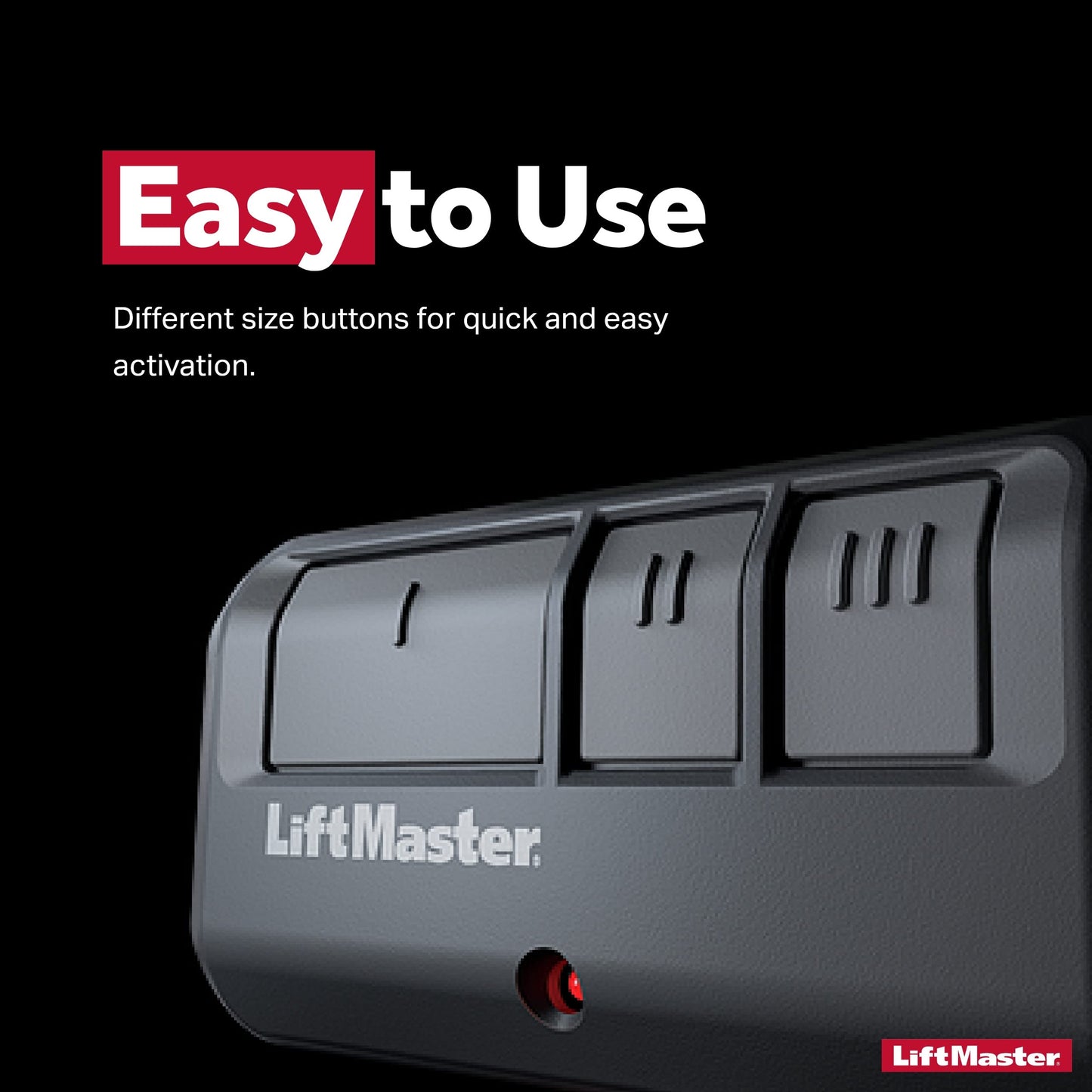 LiftMaster 893Max Security+ 2.0 3-Button Gate Operator Remote Control with Visor Clip - Pack of 3