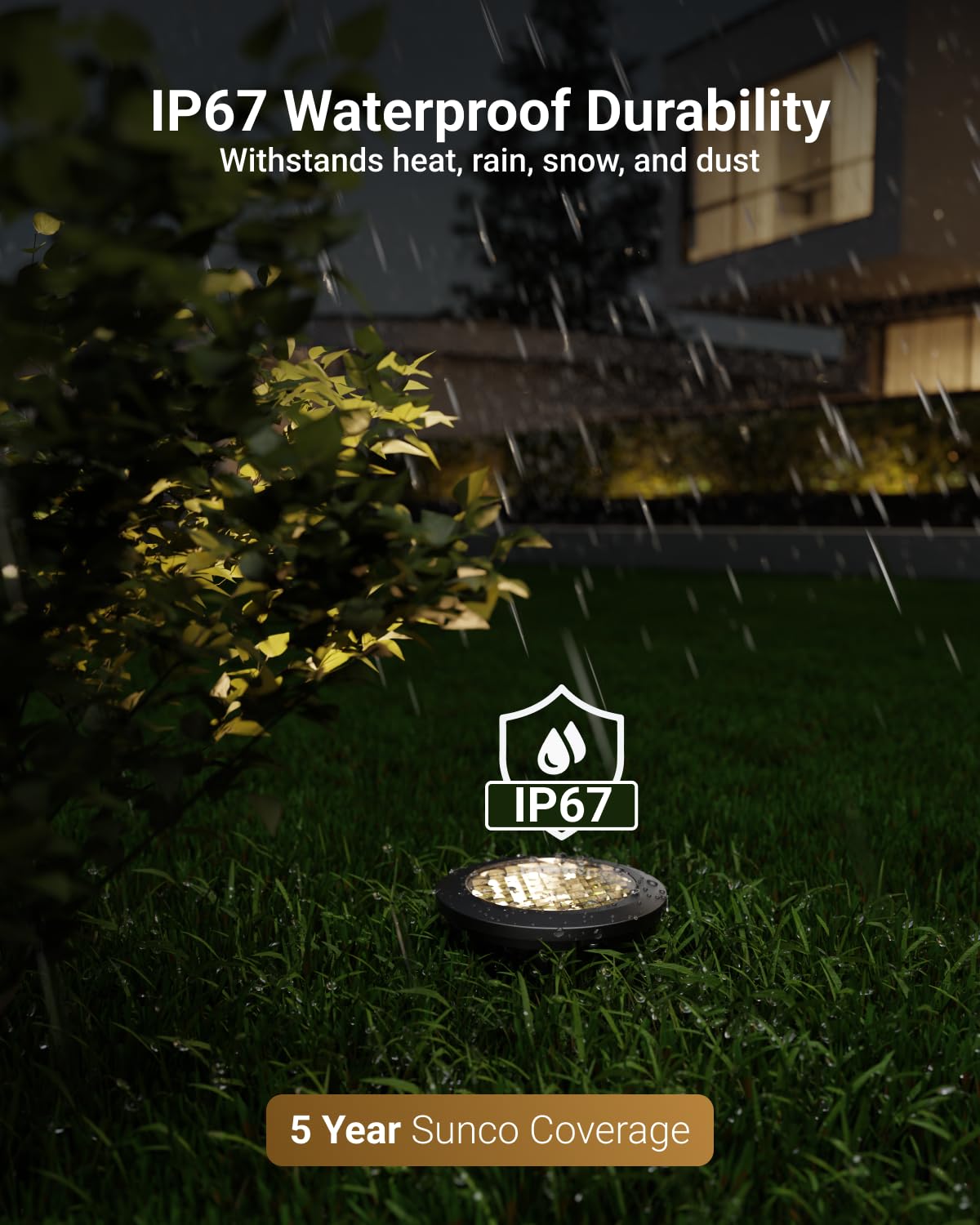 Sunco 12 Pack Low Voltage In-Ground LED Outdoor Lights, Landscape Well Lighting for Yard, Garden, Walkway, 3W, 200 LM, 3000K Warm White, IP67 Rated