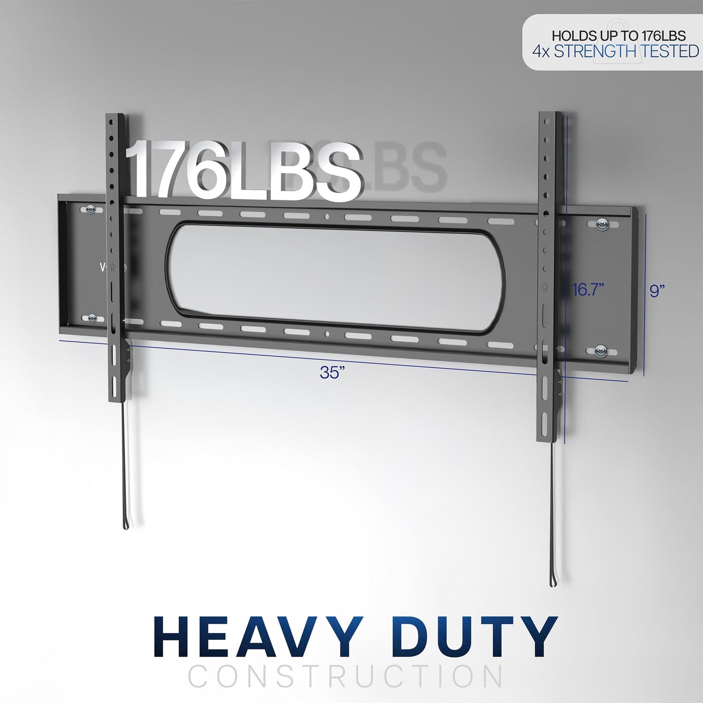 VIVO Heavy Duty Tilting TV Wall Mount for 43 to 90 inch Screens, Max VESA 800x400mm, Black, MOUNT-VW090T