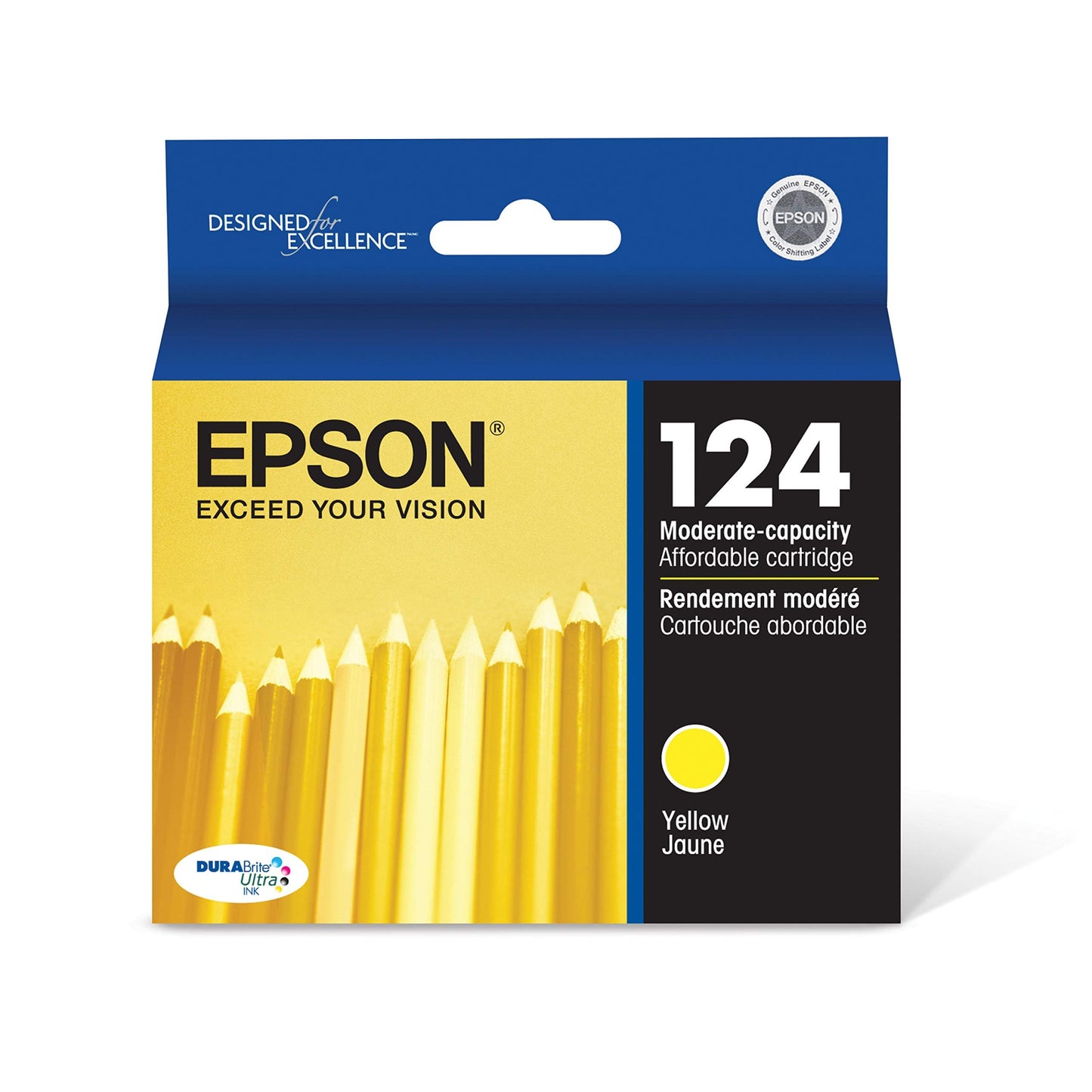 Epson T124420 DURABrite Ultra Yellow Moderate Capacity Cartridge Ink