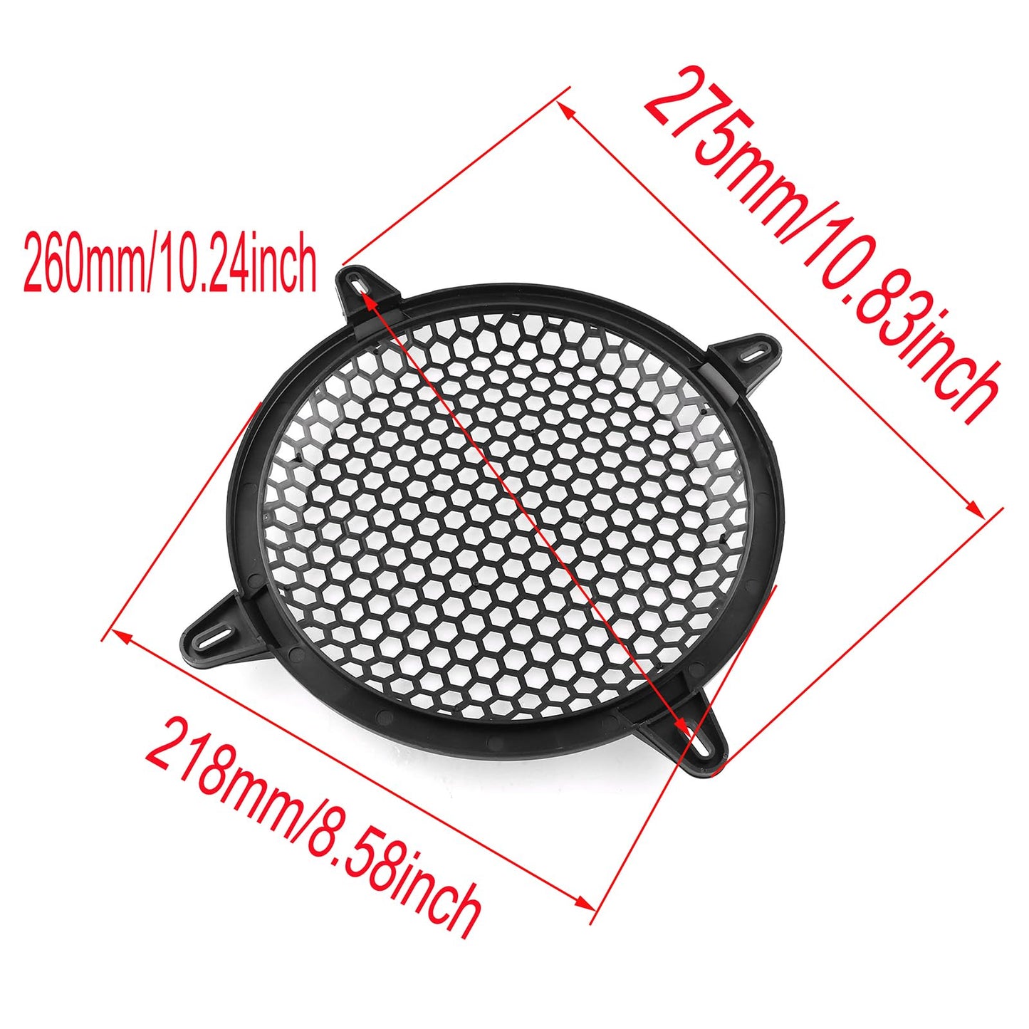 SYCZIOHU 2 Pcs 8 Inch Speaker Grill Plastic Round Subwoofer Grill with 4 Pcs Clamps Waffle Protector Guard Speaker Cover Decorative Car Audio Grille