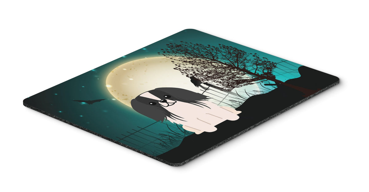 Caroline's Treasures BB2295MP Halloween Scary Pekingese Black White Mouse Pad, Hot Pad or Trivet for Home Office Gaming Working Computers Laptop Mouse