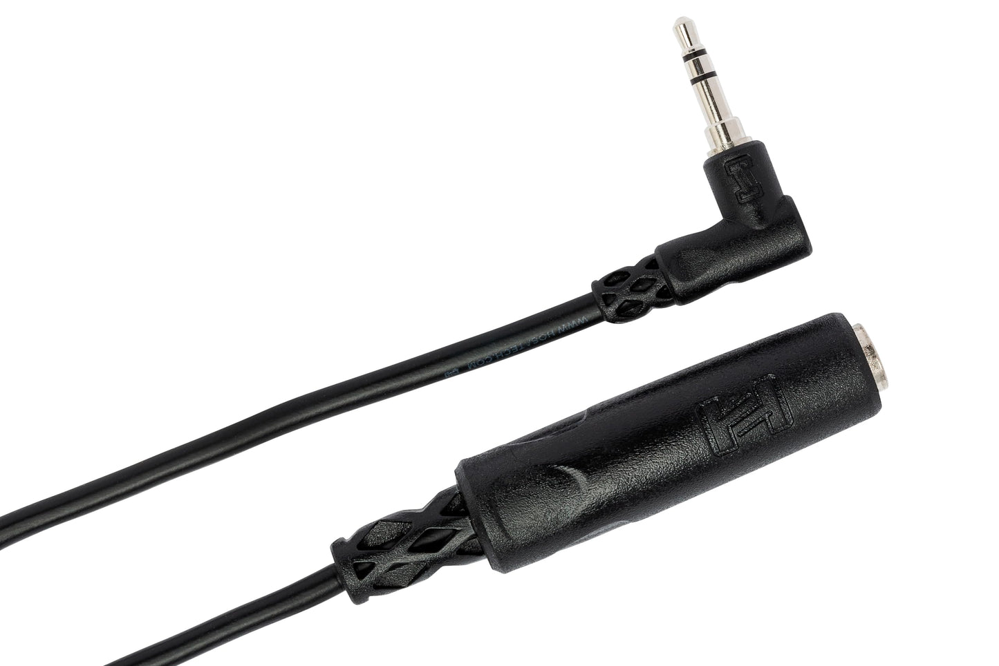Hosa MHE-100.5 Headphone Adaptor, 1/4 Inch TRS to Right-angle 3.5 mm, 6 Inches