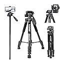Tripod for Camera,2 in 1 Tripod and Monopod ?Portable Travel Tripod with 3-Way Pan Head and Carry Bag for Canon Nikon Sony DSLR