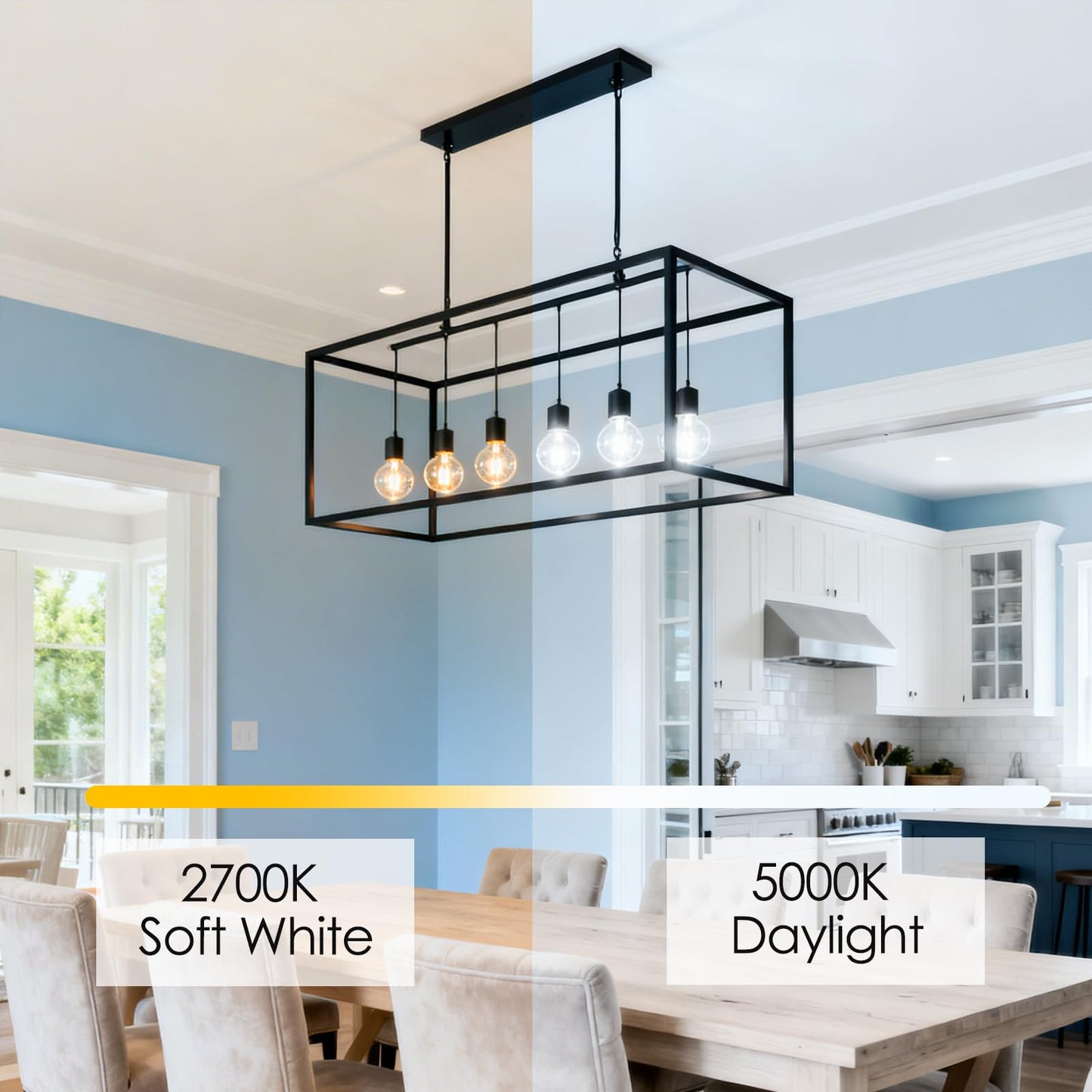 Energetic A19 LED Light Bulb 75W Equivalent, Efficient 9W, Dimmable, 2700K Soft White, 1100 Lumens, Classic Edison A19 LED Filament Light Bulbs