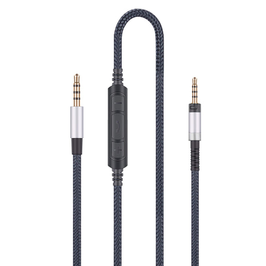 Audio Replacement Cable with in-Line Mic Remote Volume control Compatible with Sennheiser HD4.40, HD 4.40 BT, HD4.50, HD 4.50 BTNC, HD4.30i, HD4.30G
