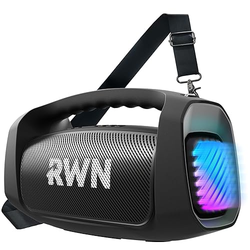 RWN Outdoor Bluetooth Speaker: 160W Loud Sound, IP67 Waterproof with 24H Playtime, Fast Charge, Bass, TWS, Portable Wireless Speakers with Light Show