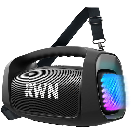 RWN Outdoor Bluetooth Speaker: 160W Loud Sound, IP67 Waterproof with 24H Playtime, Fast Charge, Bass, TWS, Portable Wireless Speakers with Light Show