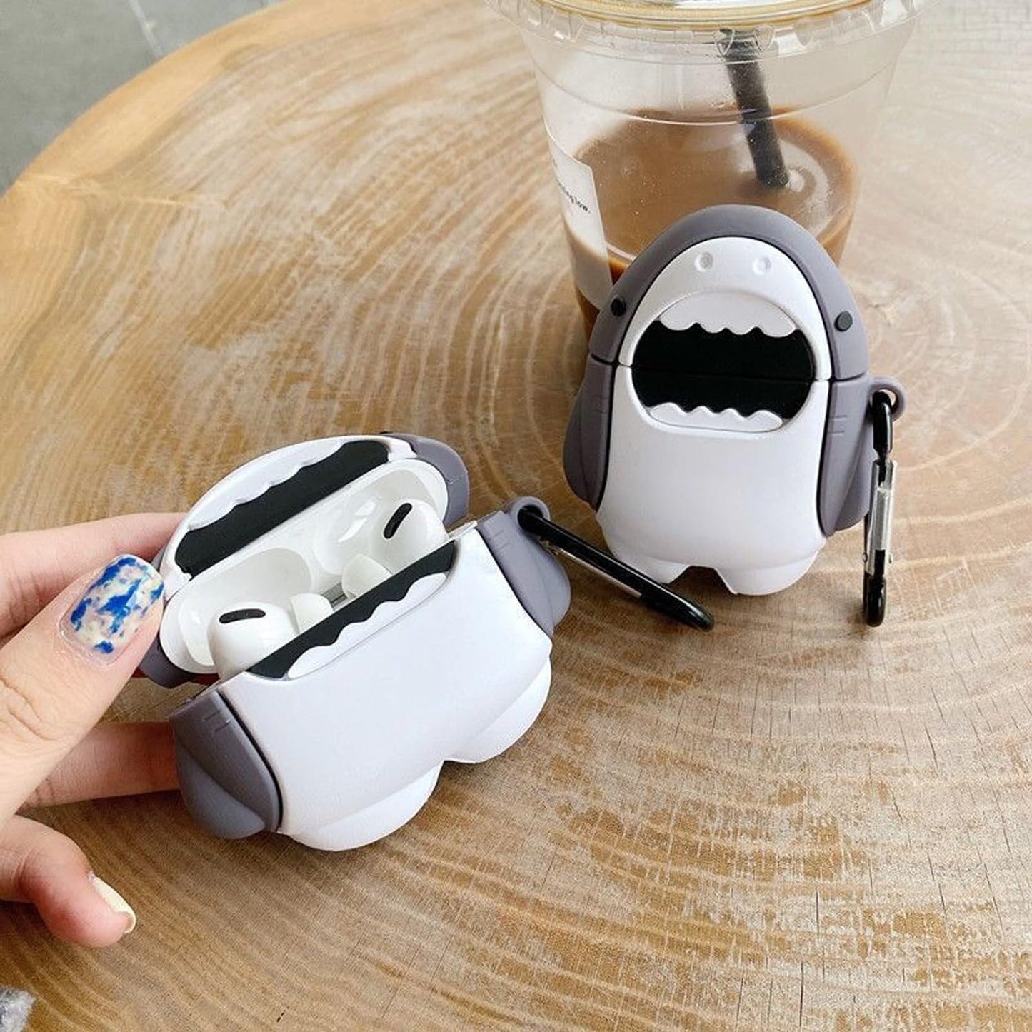 Cute Shark Case for Airpod Pro 2/1 Gen Cases 2022/2023, Funny 3D Cartoon Kawaii Cool Air pods Pro 2nd/1st Generation Silicone Cases for Apple iPod Pro